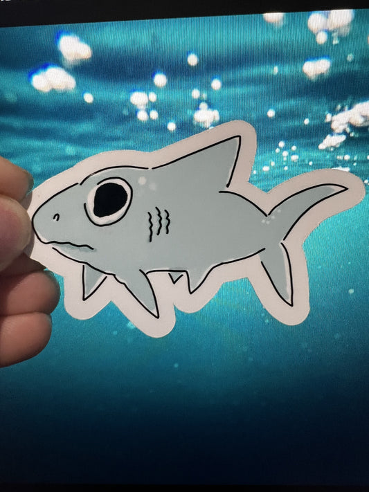 Curious Shark Sticker!