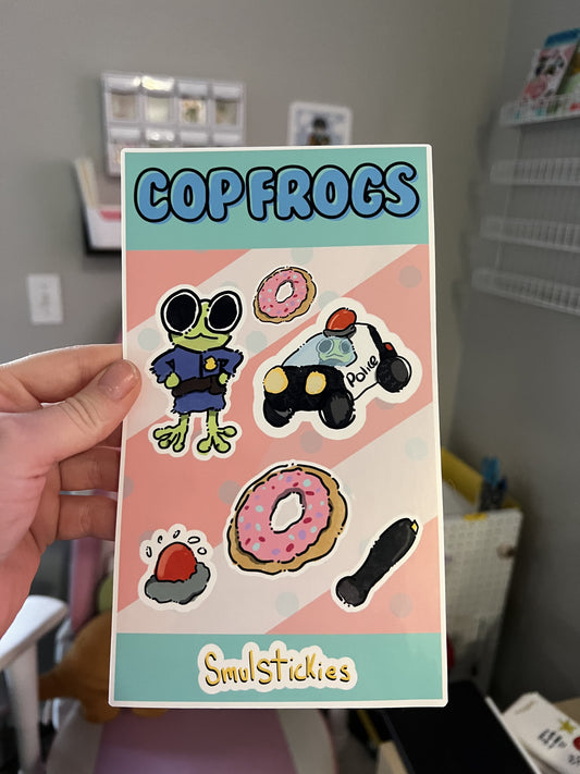 Cop Frog Sticker Pack